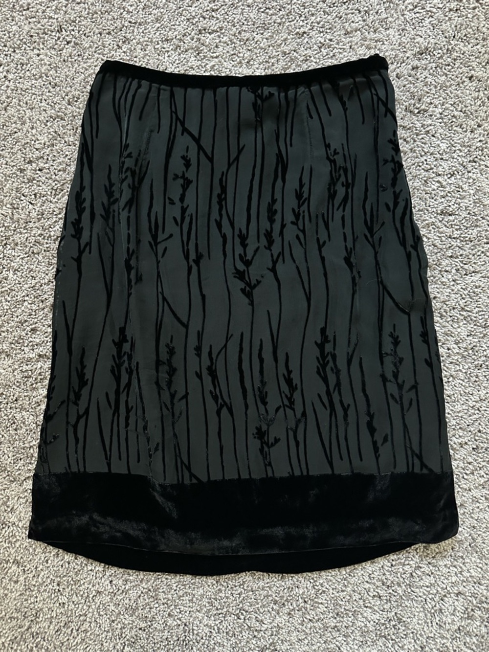 Ann Taylor Silk Blend Velvet Skirt